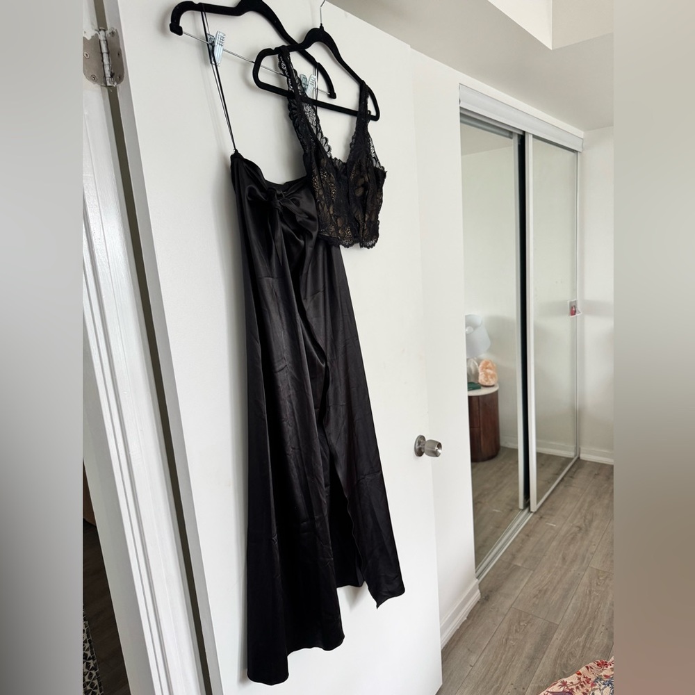 Grace Loves Lace Black Lace Bralette and Skirt Set